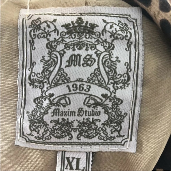 Maxim Studio cheetah print blazer size XL - Picture 2 of 6